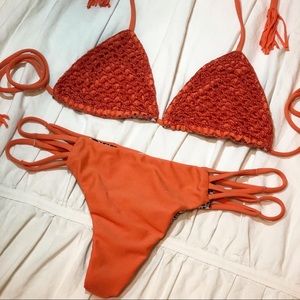 Orange, small, acacia suit